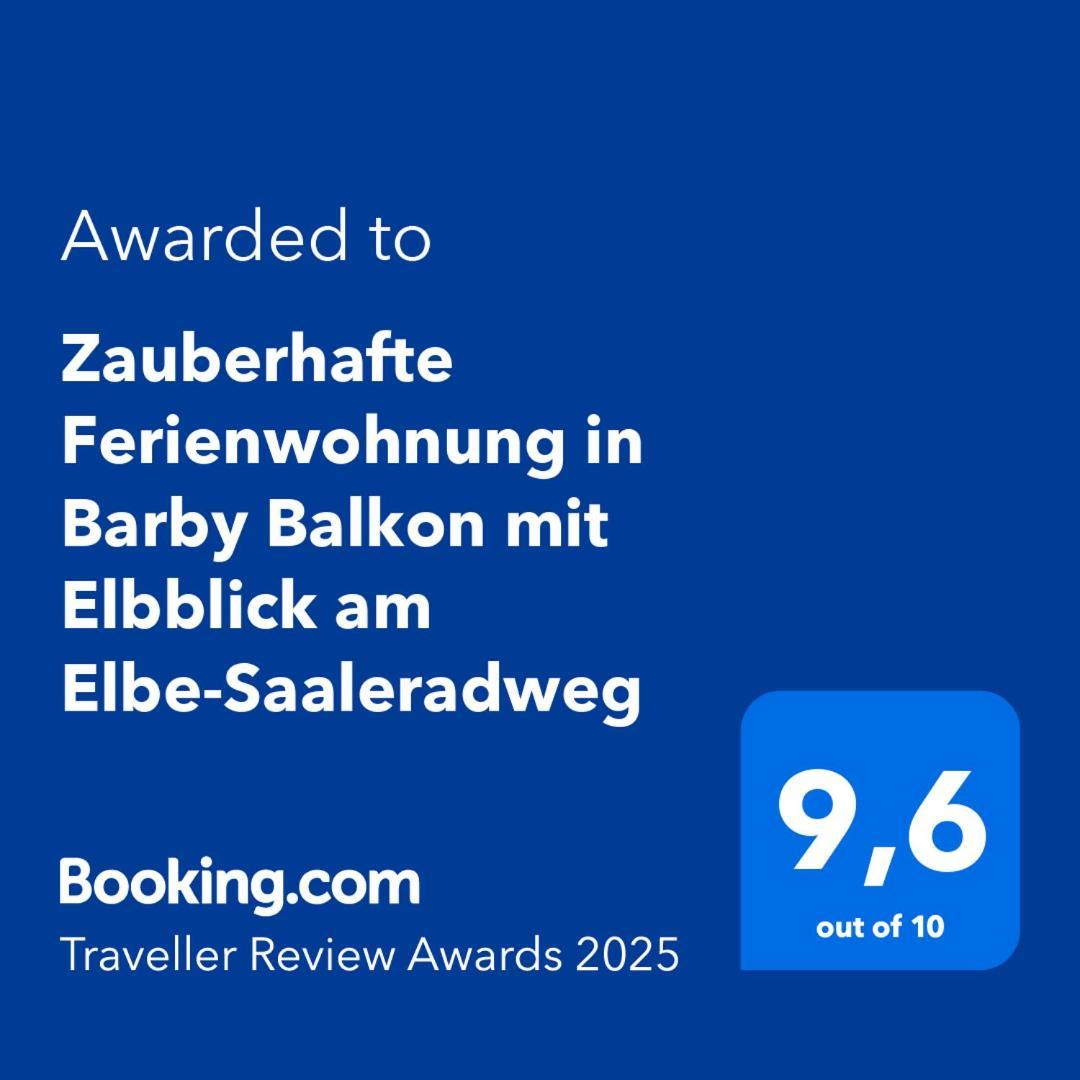 Zauberhafte Ferienwohnung In Barby Balkon Mit Elbblick Am Elbe-Saaleradweg Экстерьер фото